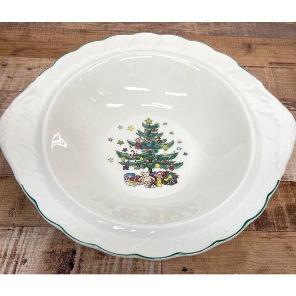 Nikko Happy Holidays 9" Serving Bowl With Christmas Tree Design - Picture 1 of 5